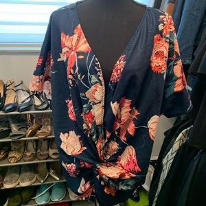 Floral knot top